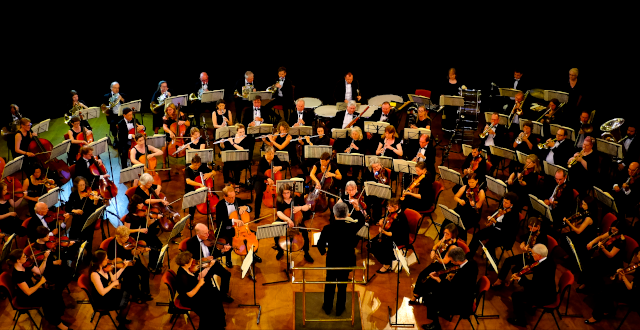 Orchestra performing at the Sheldonian